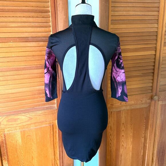 Vintage Lip Service Hyper Intelligence Cyber Goth Industrial Purple Dress - Picture 8 of 14